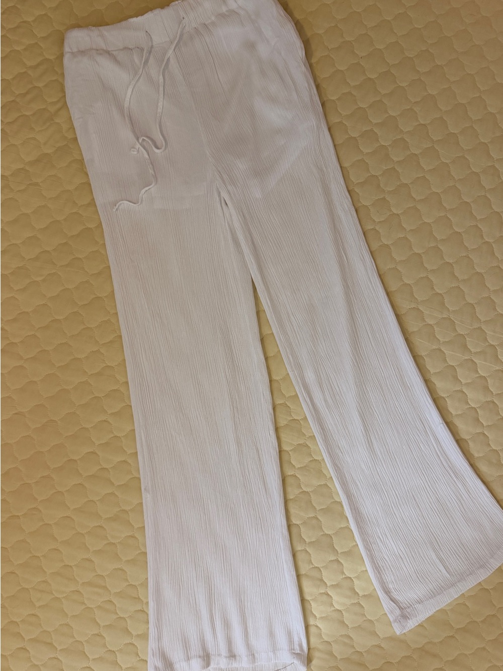 Streetwear Society White Drawstring Wide-Leg Pants